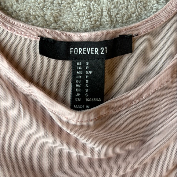 Forever 21 baby pink mesh bodysuit - Picture 2 of 3
